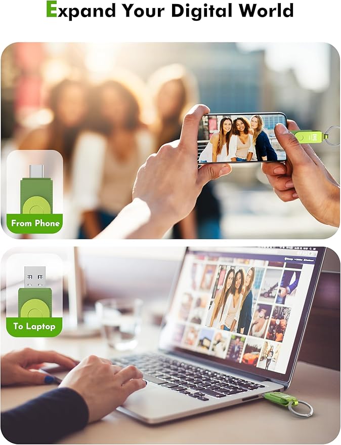 MOSDART 128GB USB3.1 Fast Speed C and A Dual Flash Drive, exFAT Memory Stick - Image 8