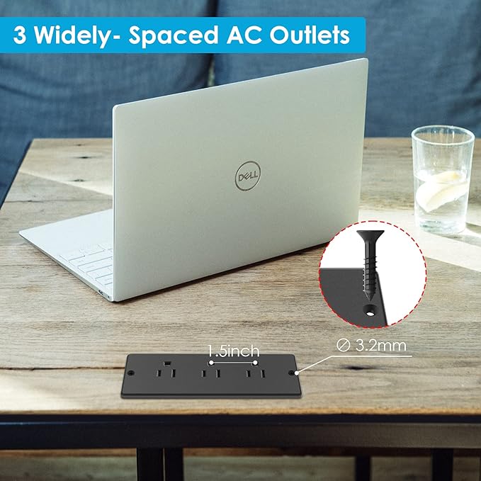 Conference Recessed Power Strip Waterproof, Table Power Outlet, Furniture Flush - Image 4