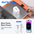 VYLEE Travel Plug Adapter, 65W Fast GaN Travel Charger, International Plug - Image 7