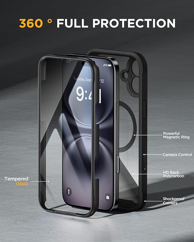 Miracase Magnetic for iPhone 16 Plus Case Full-Body Phone - Image 2