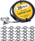 StarTech.com 25-Pack Universal Laptop Lock 6.6ft, Master Keyed Security Cable by StarTech