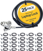StarTech.com 25-Pack Universal Laptop Lock 6.6ft, Master Keyed Security Cable by StarTech