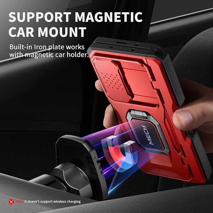 TONGATE for Z Fold 6 Case with Ring Stand, Built-in S Pen Holder & Glass Screen - Image 8