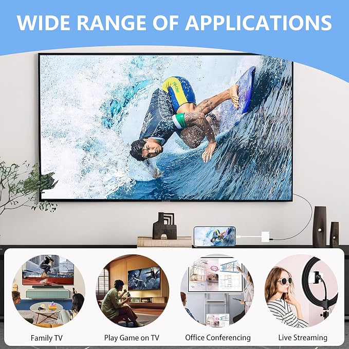 USB C to HDMI for TV, 4K@60Hz Type C to HDMI Adapter - Image 5