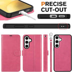 TUCCH Case for Galaxy S25 Plus, 2 in 1 Magnetic PU Leather Wallet Case Wrist - Image 8