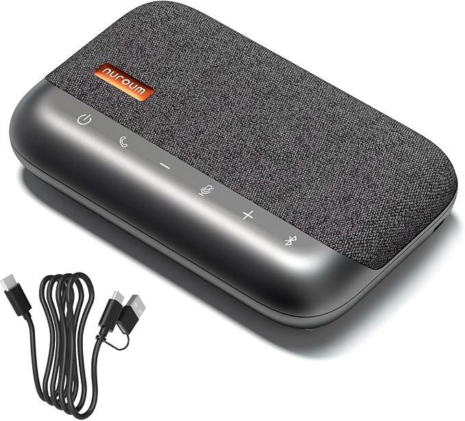 NUROUM A05B Bluetooth Conference Speaker and Microphone, Portable Wireless by Nuroum