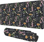 Large Mouse Pad Field Flowers Gaming Desk Pad Computer Keyboard Non-Slip by Unknown