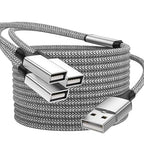 6.6FT USB Splitter, USB A Male to 3 Female Extension Cable Support Charging and by Unknown