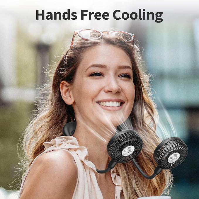 PANERGY Portable Neck Fan Rechargeable Hand Free Personal Fan Mini Wearable - Image 6