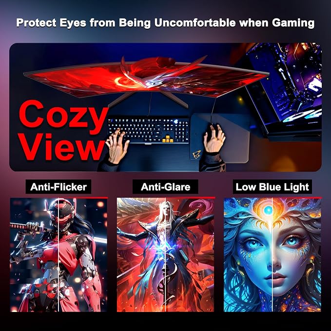 SANSUI 27 Inch Curved Gaming Monitor 180Hz 1ms - Image 7