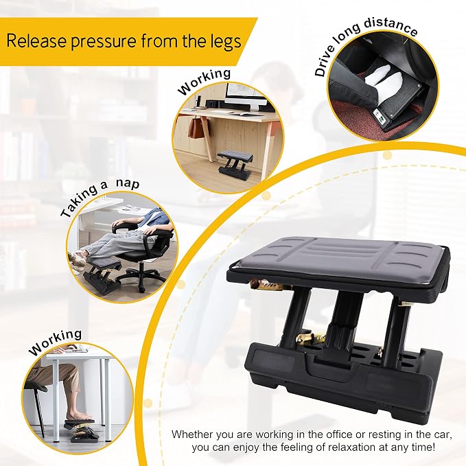 Adjustable Foot Rest Under Desk, Ergonomic Foot Stool - Image 2