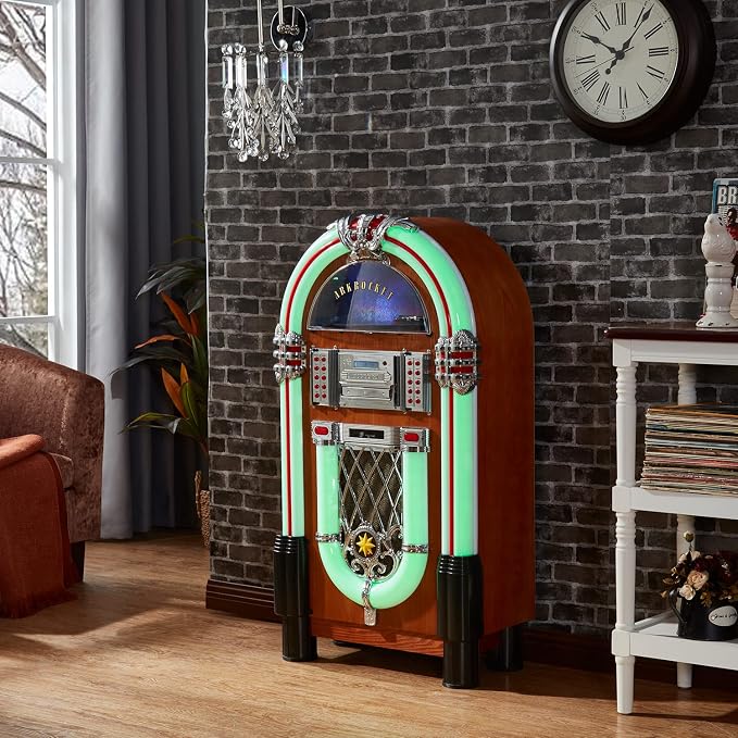 Arkrocket Taurus II Mid-Size Jukebox Entertainment Center Bluetooth Vinyl - Image 5