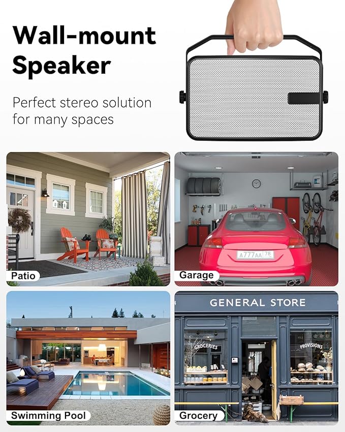 400W Outdoor Bluetooth Speakers, Wireless Sync Between Speakers, IPX5 Waterproof - Image 6