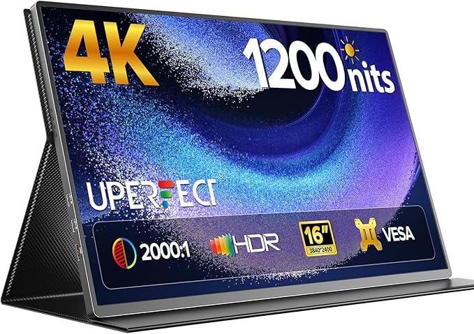 UPERFECT Portable Monitor 4K 16" | 1200 Nits Laptop Monitor | 3840 * 2400 UHD | by UPERFECT