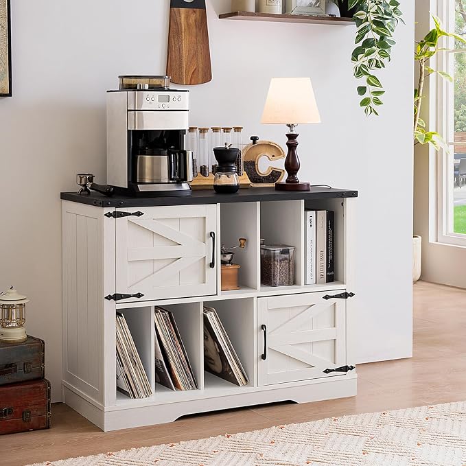 Large Record Player Stand with Vinyl Storage Up to 450 Albums, 39 Inch - Image 8