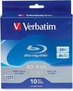Verbatim BD-R DL 50GB 8X Blu-ray Recordable Media Disc Double Layer- 10 Pack by Verbatim