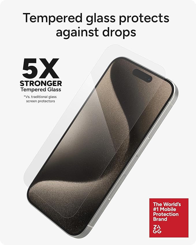 ZAGG InvisibleShield Glass Elite iPhone 15 Pro Screen Protector - Image 4
