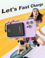 6000mah Ultra Slim Built in Cables Power Bank, Card Size Built in USB C Cords - Image 8