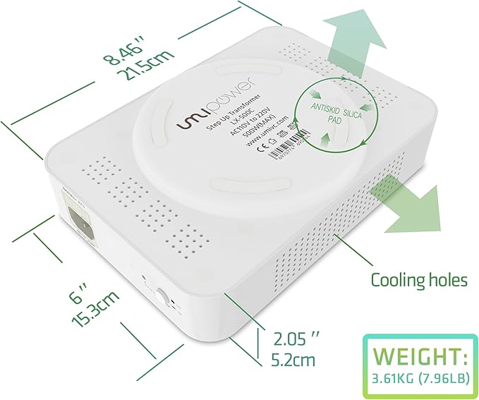 UMI 500W Step Up Voltage 120v to 220v Converter, Voltage Converter 120v to 220v - Image 4