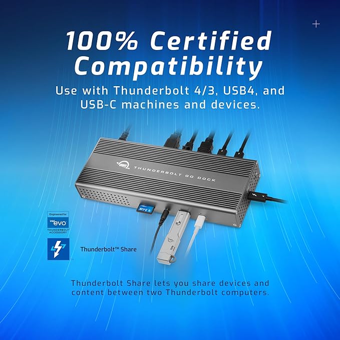 OWC Thunderbolt Go Dock, 11 Ports, Built in Power Supply, 90W Charging - Image 4