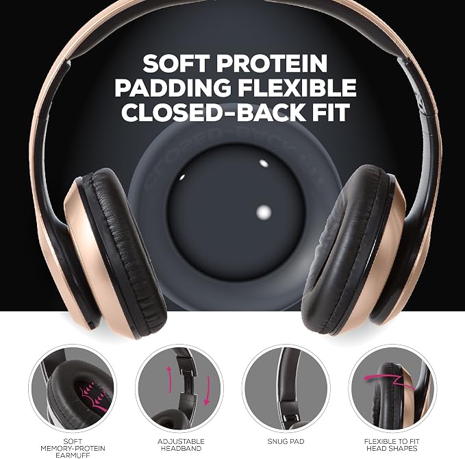 iJoy Bluetooth Headphones Over Ear, Wireless and Wired Foldable Headset - Image 4