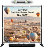 FUDESY 10x10 ft Backdrop Banner Stand, Heavy Duty Adjustable Background Kit by FUDESY