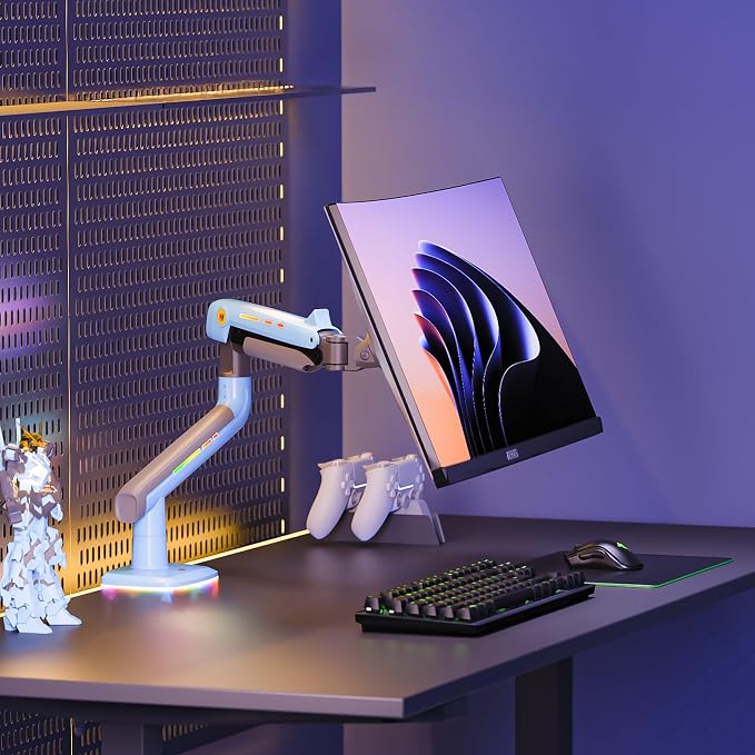 Gaming Monitor Arm for Flat/Ultrawide/Curved Monitors 32 to 60 inch, Heavy Duty - Image 6