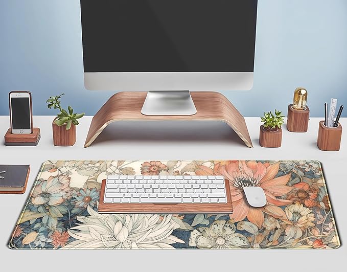 Japanese Minimalist Floral Desk Mat Aesthetic Flowers XL Large Extended Gaming - Image 5