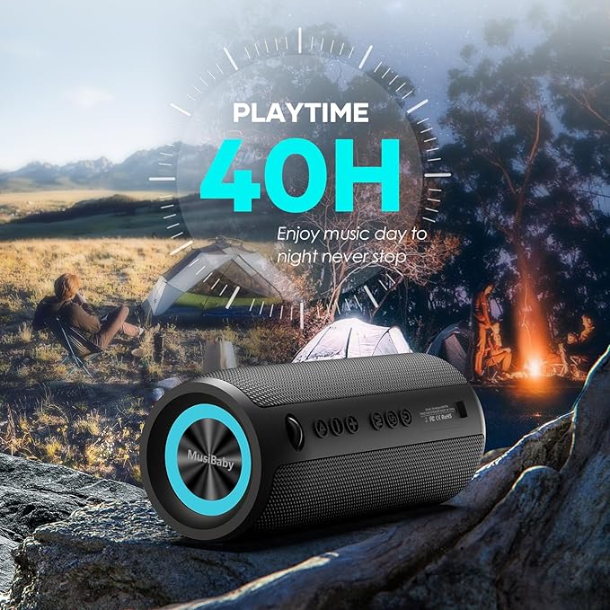 Bluetooth Speaker IPX6 Waterproof.Musibaby M88pro - Image 3