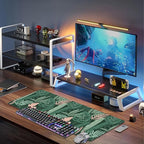 Tropical Plants and Leaves Desk Mat, Large Tropical Palm Leaves Gaming Keyboard - Image 6