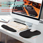 2-in-1 Ergonomic Set, Wave Rise Keyboard Wrist Rest and Massage Bulge Slope - Image 5