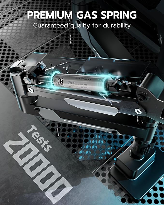 ARES WING Dual Monitor Mount, Adjustable Stacked Monitor Stand - Image 7
