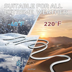 LUCKY TL Indoor Outdoor Extension Cord, 16/3 Gauge White Long Extension Cord - Image 4