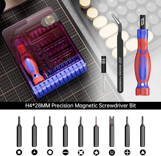 JAKEMY Precision Screwdriver Set, 33 in 1 Screwdriver Set Magnetic Driver Kit - Image 3