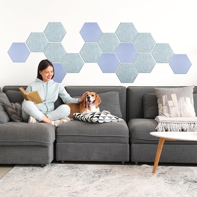 Mollywell Hexagon Acoustic Panels, High Density, Soundproofing, Decorative - Image 7