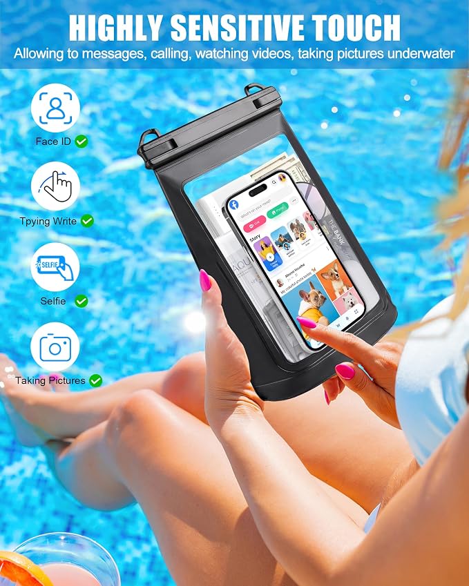 2L Waterproof Phone Pouch for iPhone 16 15 14 11 Pro Max & Galaxy S24 S21 - Image 4