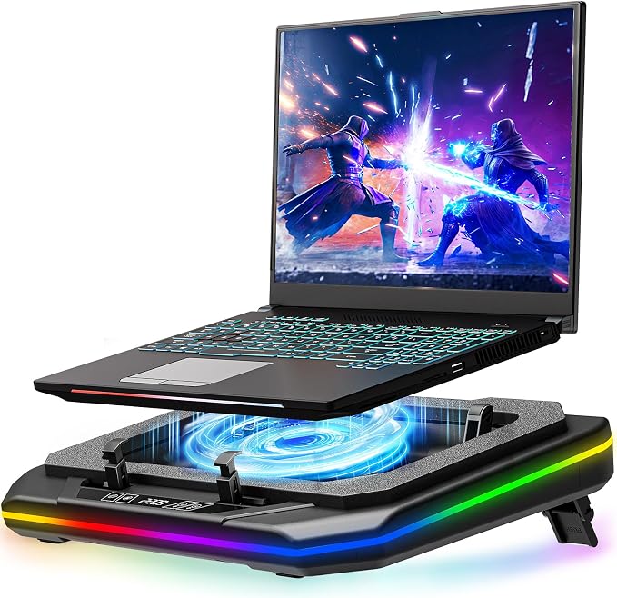 MOUNTUP RGB Laptop Cooling Pad for 13-19 Inch, Max 3500RPM Gaming Laptop Cooler by MOUNTUP