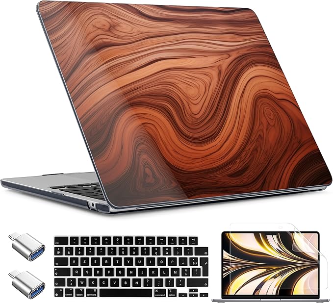 TWOLSKOO Compatible with M4 MacBook Air 13.6 inch Case 2025-2022 Release M4 by TWOLSKOO