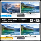 KVM Switch 2 Monitors 2 Computers 8K@60Hz/4K@144Hz, HDMI Displayport KVM - Image 3