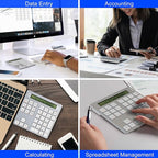 2-in-1 Wireless Number Pad & Calculator, 34-Key Portable Number Pad - Image 9