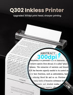 Phomemo Upgraded Q302 Portable Printer, Ultra-High 300dpi Inkless Printer - Image 4