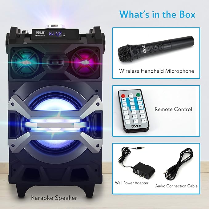 Pyle 500 Watt Portable BT Connectivity Karaoke Speaker System - Image 8