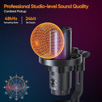 COMICA EJoy Uni Pro Wireless Gaming USB Microphone, Noise Cancellation RGB - Image 3