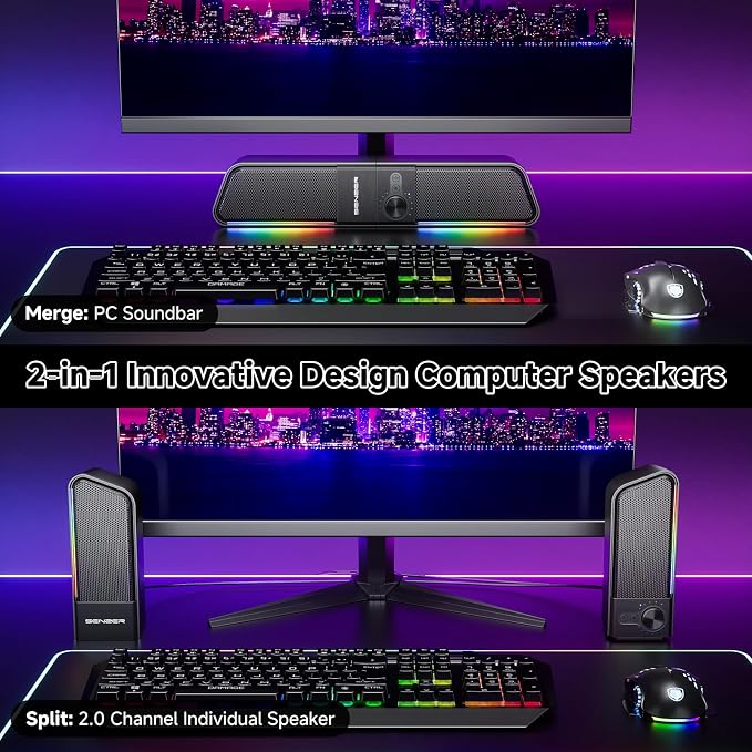 SENZER CS20 2 in 1 Bluetooth Computer Speakers - Image 2
