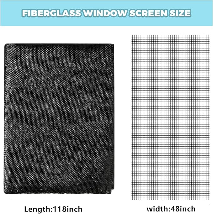 Window Screen Replacement Kit, 8-in-1 DIY Screen Door Repair Kit - Image 7