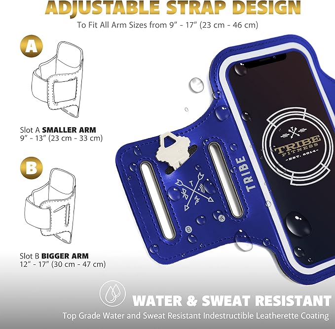 TRIBE Water Resistant Cell Phone Armband Case Running Holder - Image 4