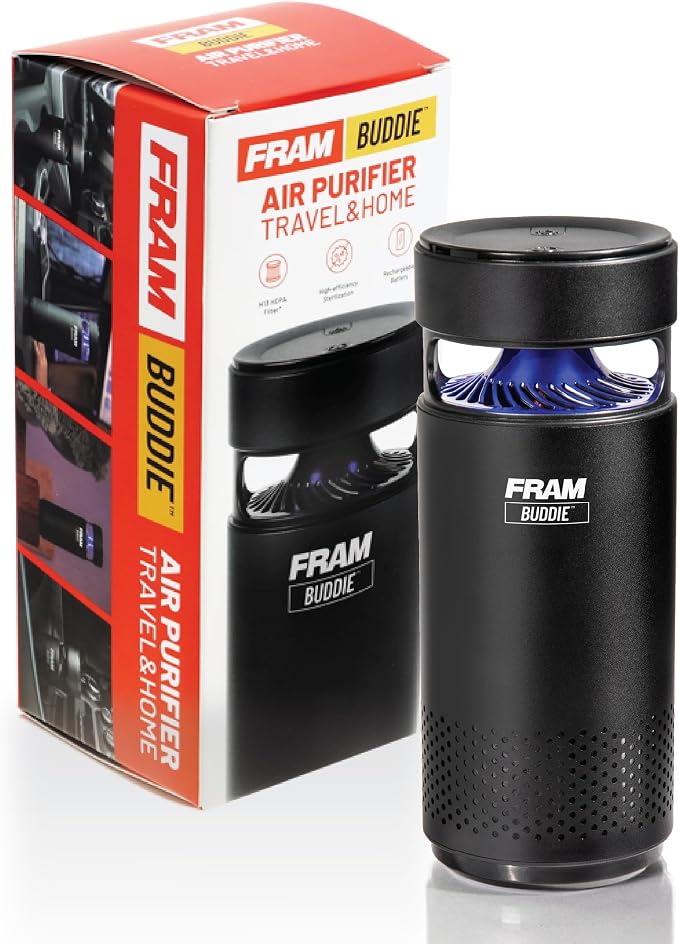 FRAM Buddie HEPA Air Purifier H13 Filtration & UV-C LED Sanitization, by FRAM