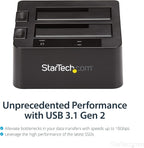 StarTech.com Dual-Bay USB 3.1 to SATA Hard Drive Docking Station, USB 3.1 - Image 3