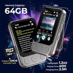 64GB Clip on MP3 Player with Bluetooth 5.3, Built-in Speaker, FM Radio - Image 4
