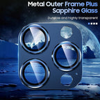 Uyiton Compatible with iPhone 15 Pro/iPhone 15 Pro Max Camera Lens Protector - Image 4